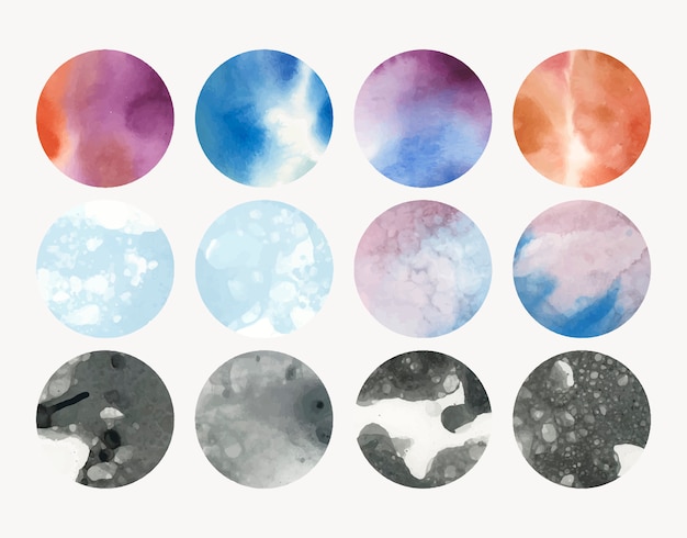 Free vector round shaped watercolor background