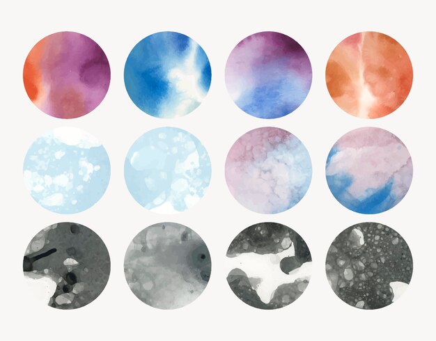 Round shaped watercolor background