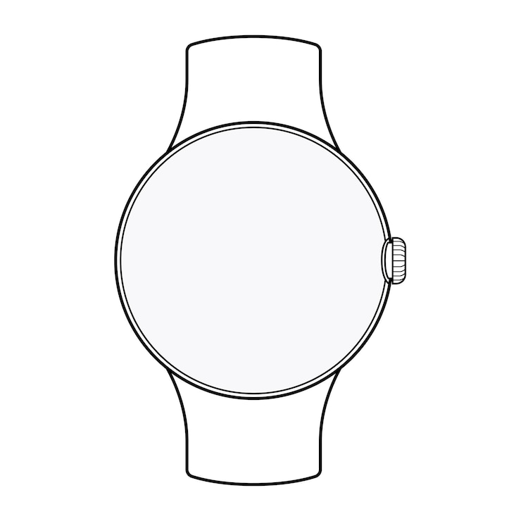 Free Vector round smart watch outline for ui ux design