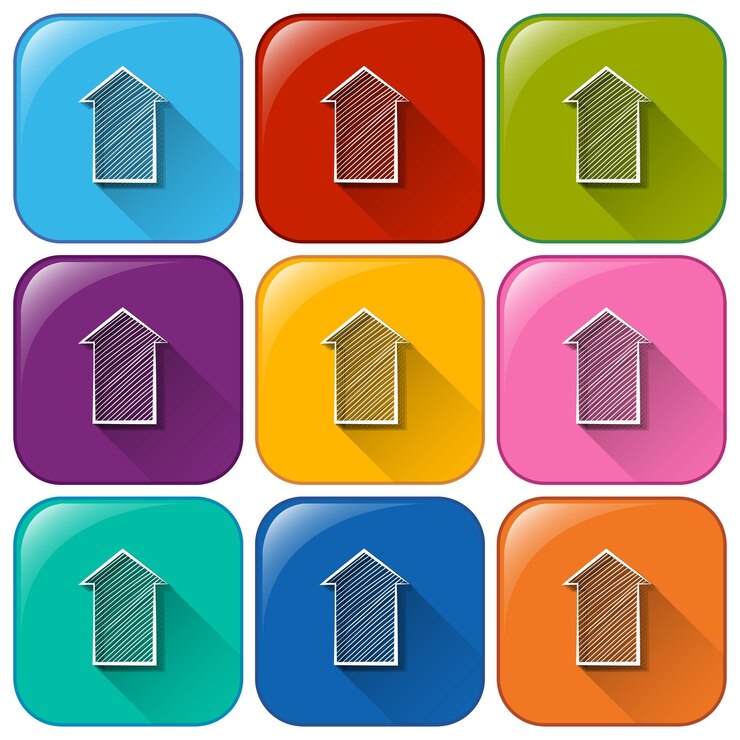 Free Vector rounded buttons with arrows