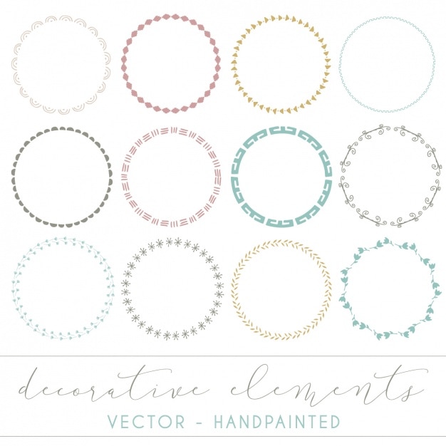 Free vector rounded frames collection