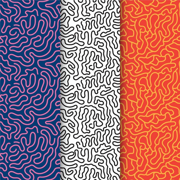 Rounded lines pattern collection