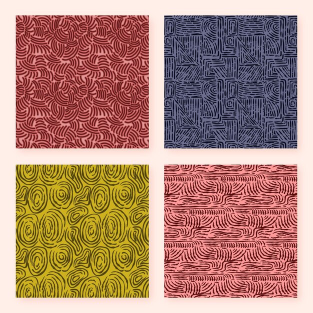 Rounded lines pattern collection