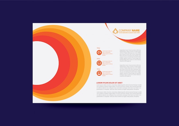 Rounded shape business brochure