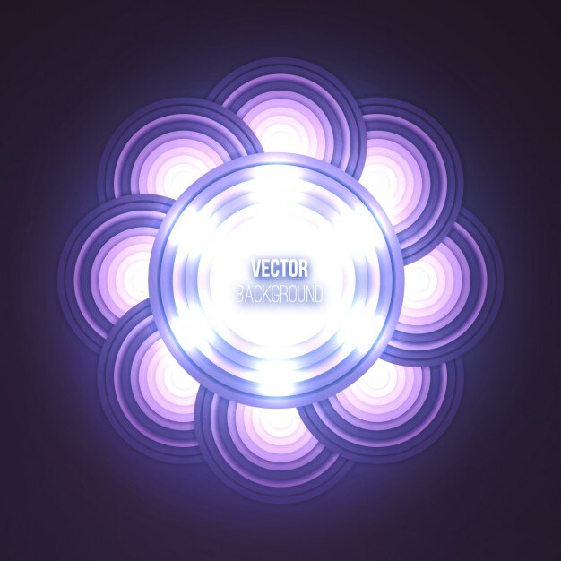 Free Vector rounded shiny shapes background
