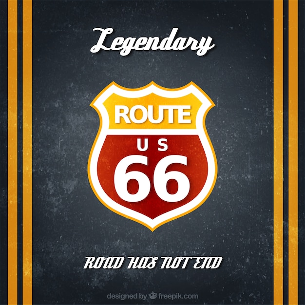 Free vector route 66 badge