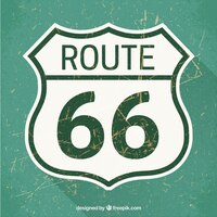Free vector route 66 road sign
