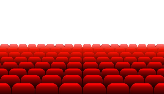 Free vector row of red seats movie theater background