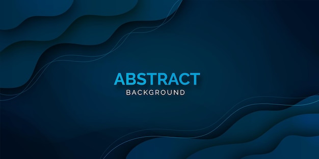 royal blue business abstract banner background with fluid gradient wavy shapes vector design post