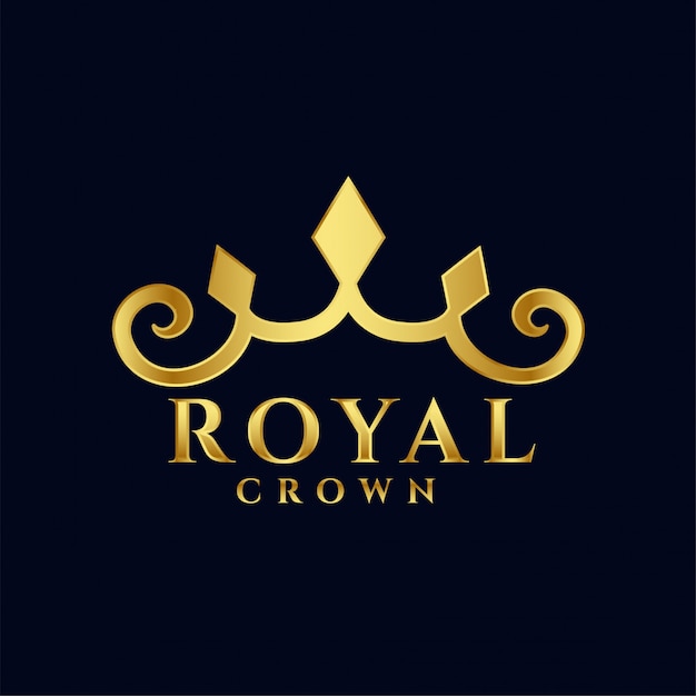 Royal crown logo concept premium icon design