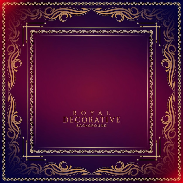 Free vector royal decorative luxury frame background