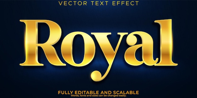 Текстовый эффект королевского золота, редактируемый роскошный и элегантный стиль текста