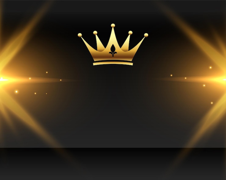 免費 Vector 皇家金色皇冠背景, 有發光的光效應
