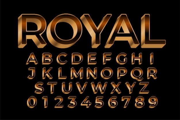 Royal golden premium text effect in 3d style