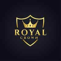 Free vector royal logo concept design with crown shape