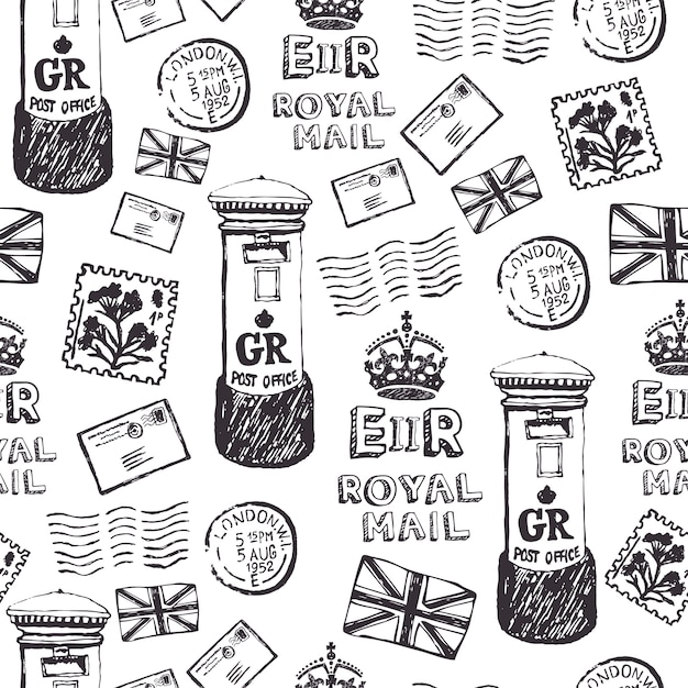 Free vector royal mail pattern