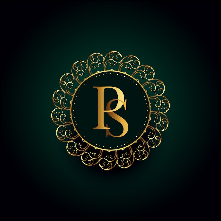 मुफ़्त वेक्टर royal p and s letter golden luxury logo