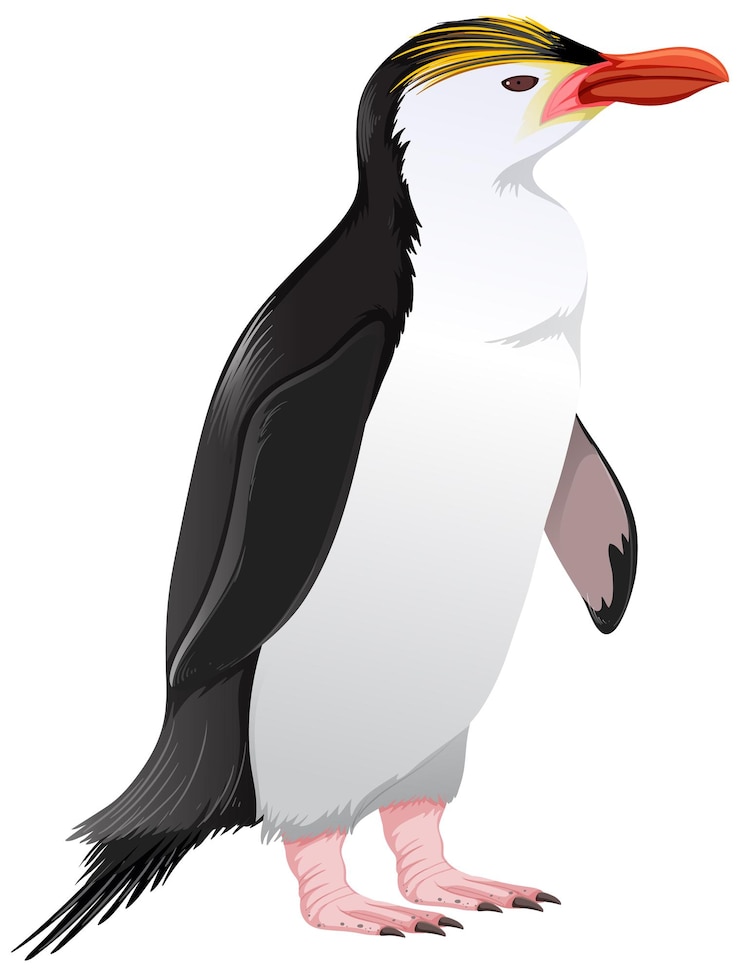 Free Vector royal penguin on white background