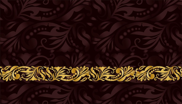 Royal premium floral pattern golden background