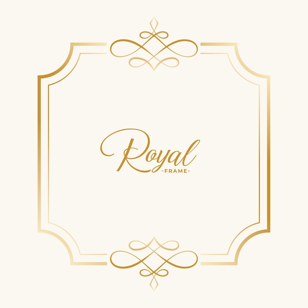 Royal vintage frame decor with text space