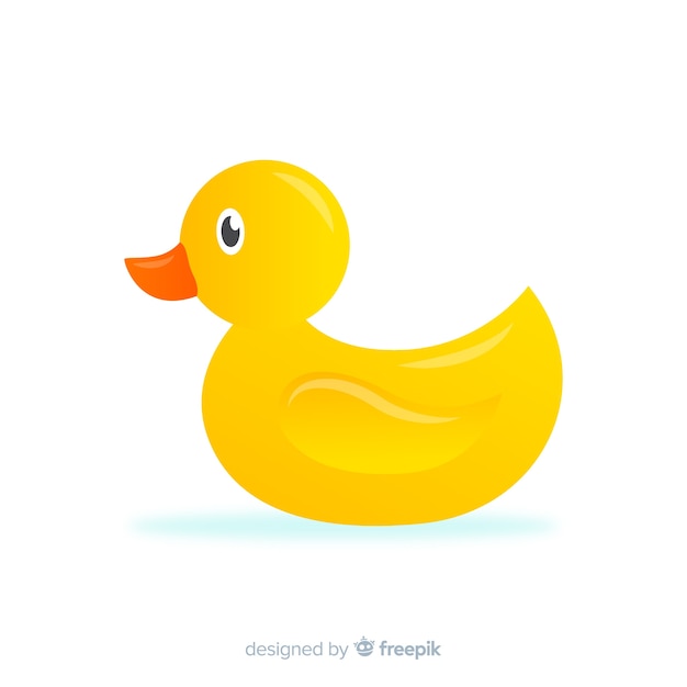 Free vector rubber duck yellow bathing toy