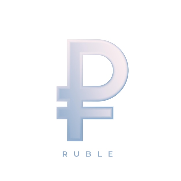 Free vector ruble symbol in soft color shades