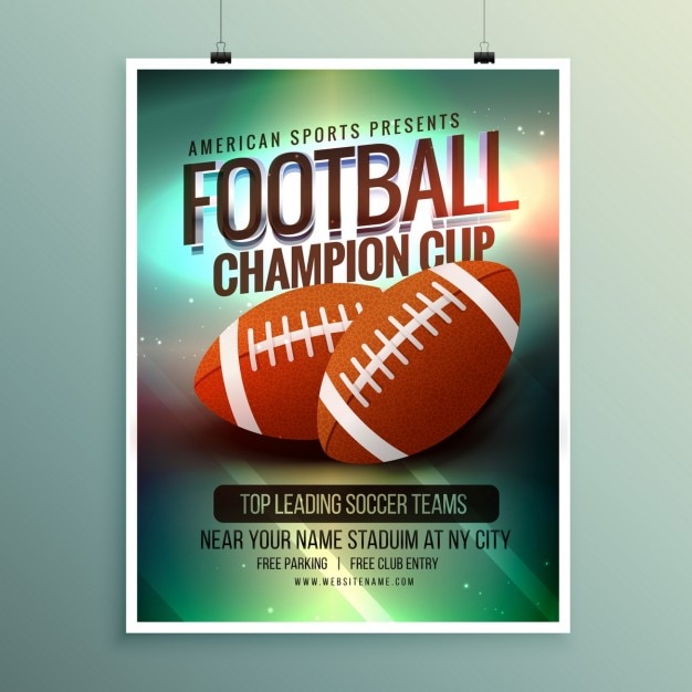 Free vector rugby championship cup poster