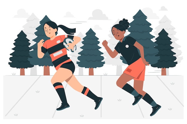 Free vector rugby  concept illustration