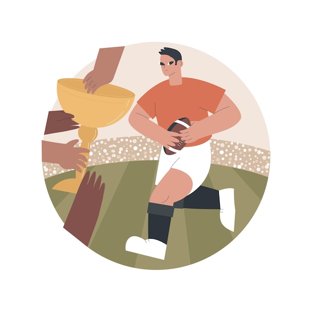 Free vector rugby concept illustration