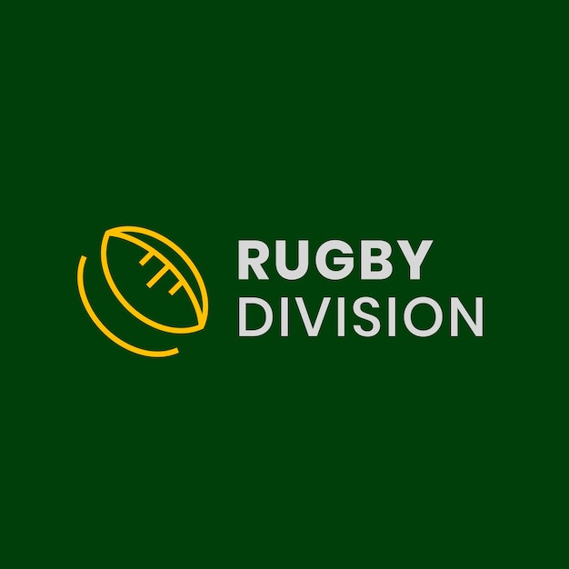 Free vector rugby logo template, sports club business graphic in modern design vector