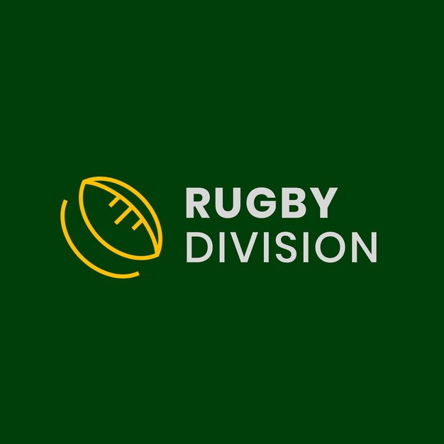 Rugby logo template, sports club business graphic in modern design vector