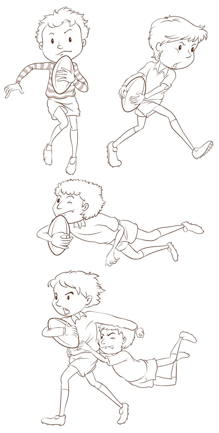 Free Vector rugby players