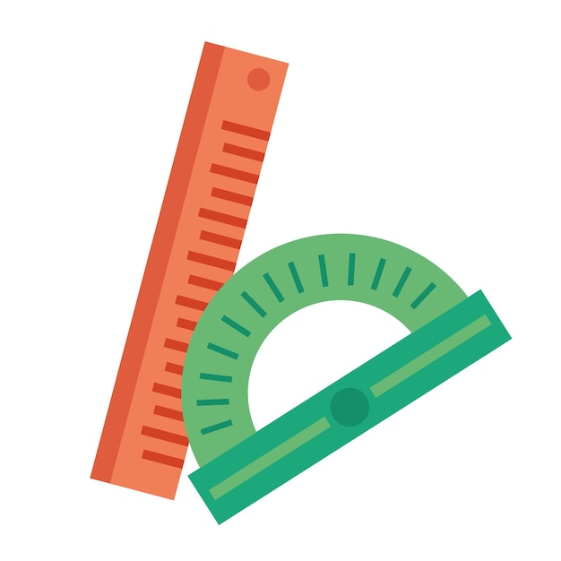 Free vector ruler measures supplies