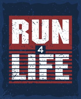 Run 4 life typography concept designs