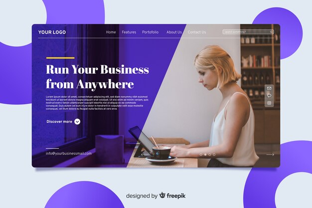 Run your business landing page