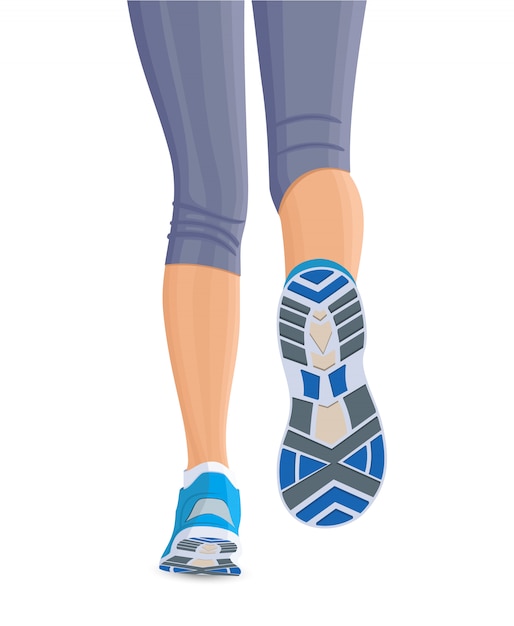 Free vector runing female legs