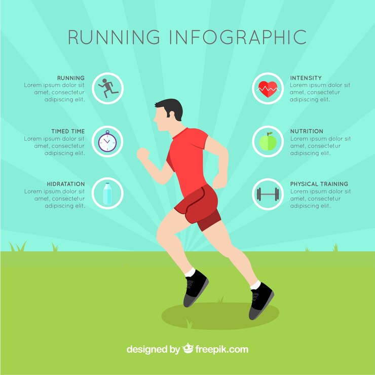 Free Vector runner graphics in flat design