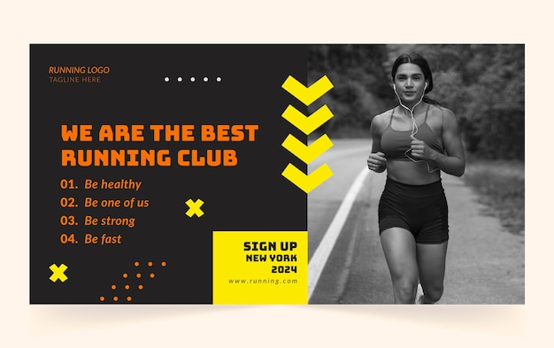 Running club  facebook post