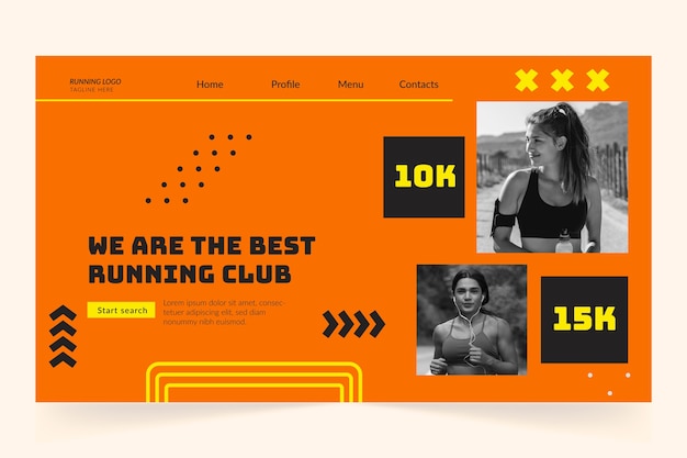 Running club  landing page