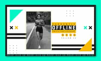 Vettore gratuito lo sfondo del twitch del running club