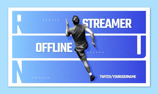 Vettore gratuito lo sfondo del twitch del running club