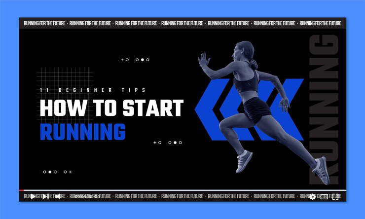 Free Vector running club   youtube thumbnail