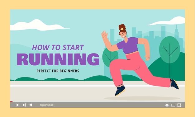 Free vector running club   youtube thumbnail