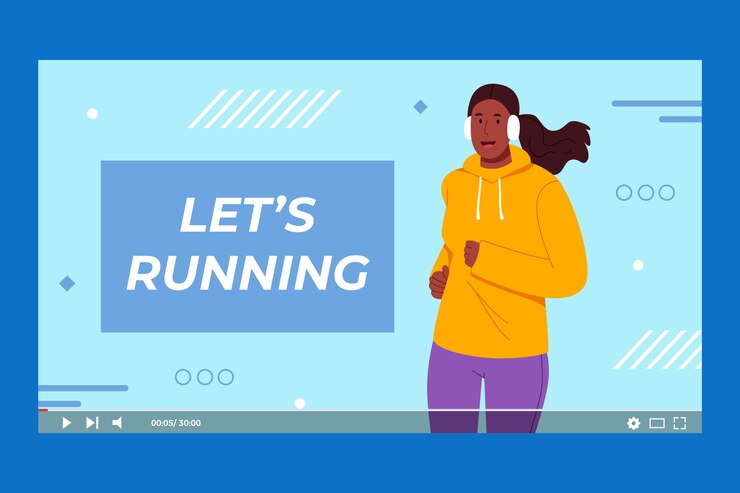 Free Vector running club  youtube thumbnail