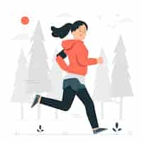 Free vector running concept illustration