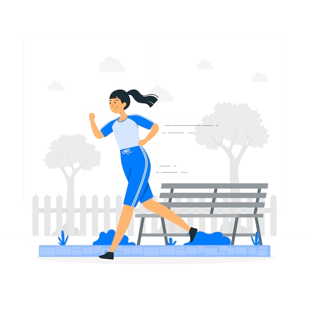 Free vector running concept illustration