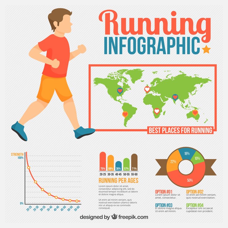 Free Vector running infographic