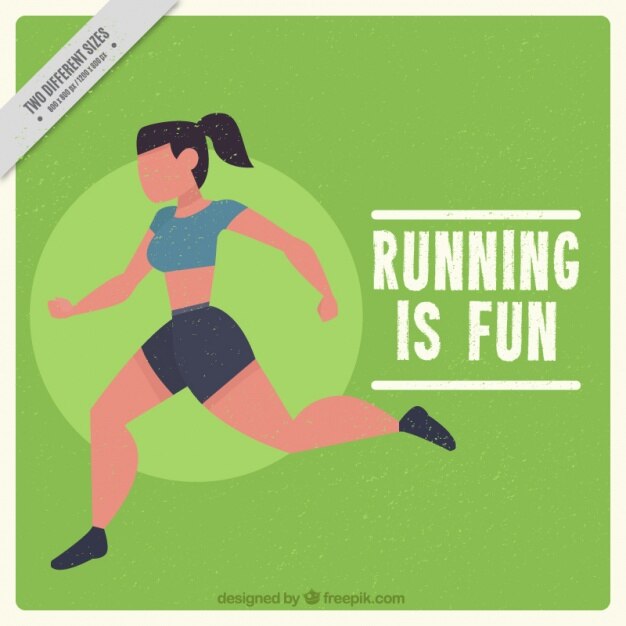 Free Vector running is fun background