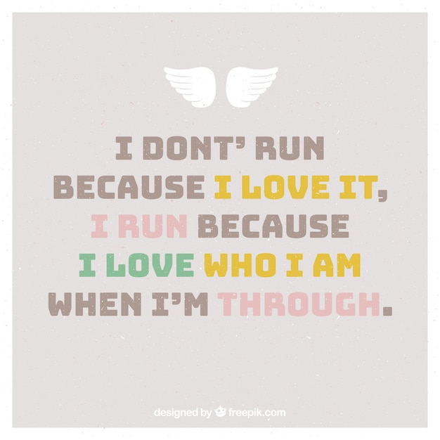 Free vector running quote background