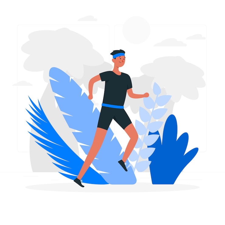 Free Vector running wild concept illustration